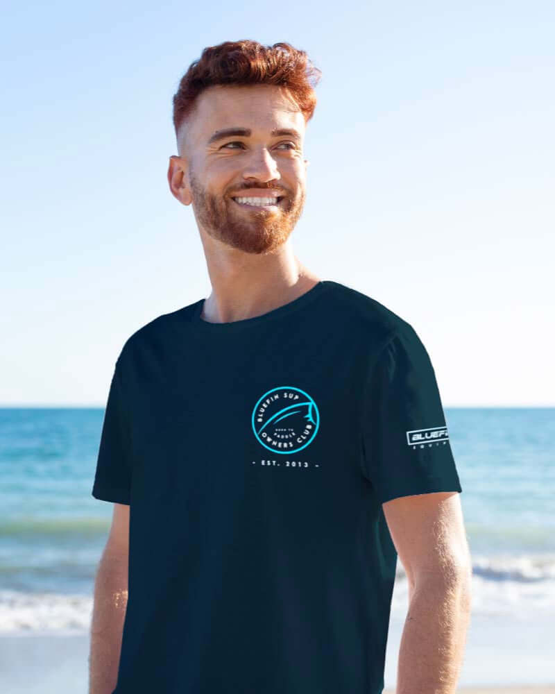 Bluefin SUP Owners Club Navy T-Shirt with a quick-dry fabric