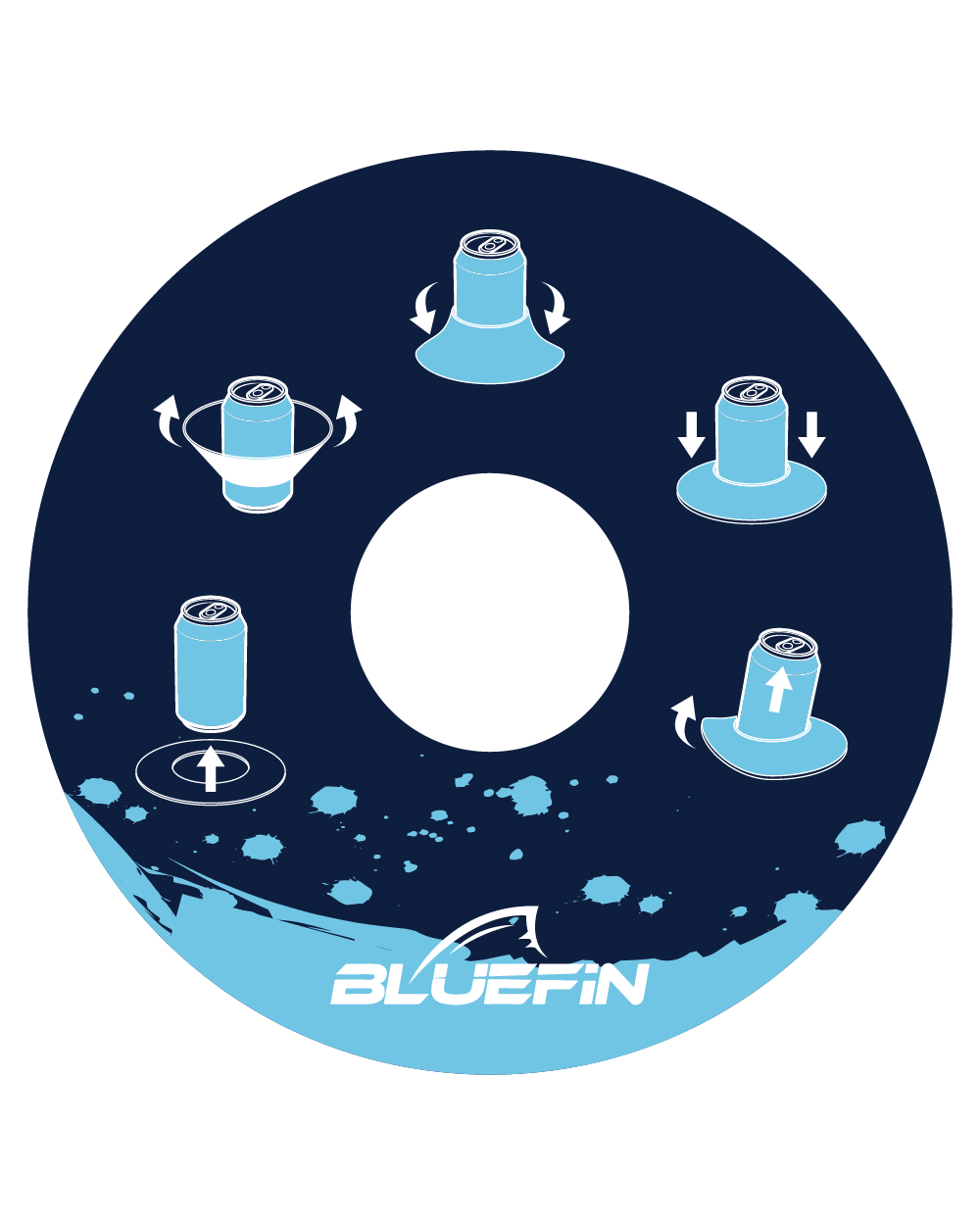 Bluefin bottle dock with how to use diagram