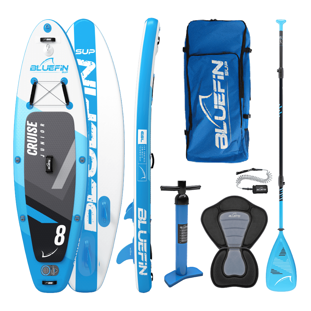 Junior 8' Blue Bluefin Inflatable Paddle board - SUP Package