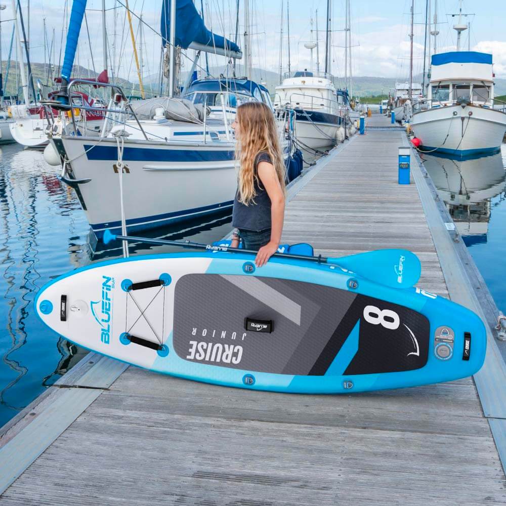 Junior 8' Blue Bluefin Inflatable Paddle board - SUP designed for kids