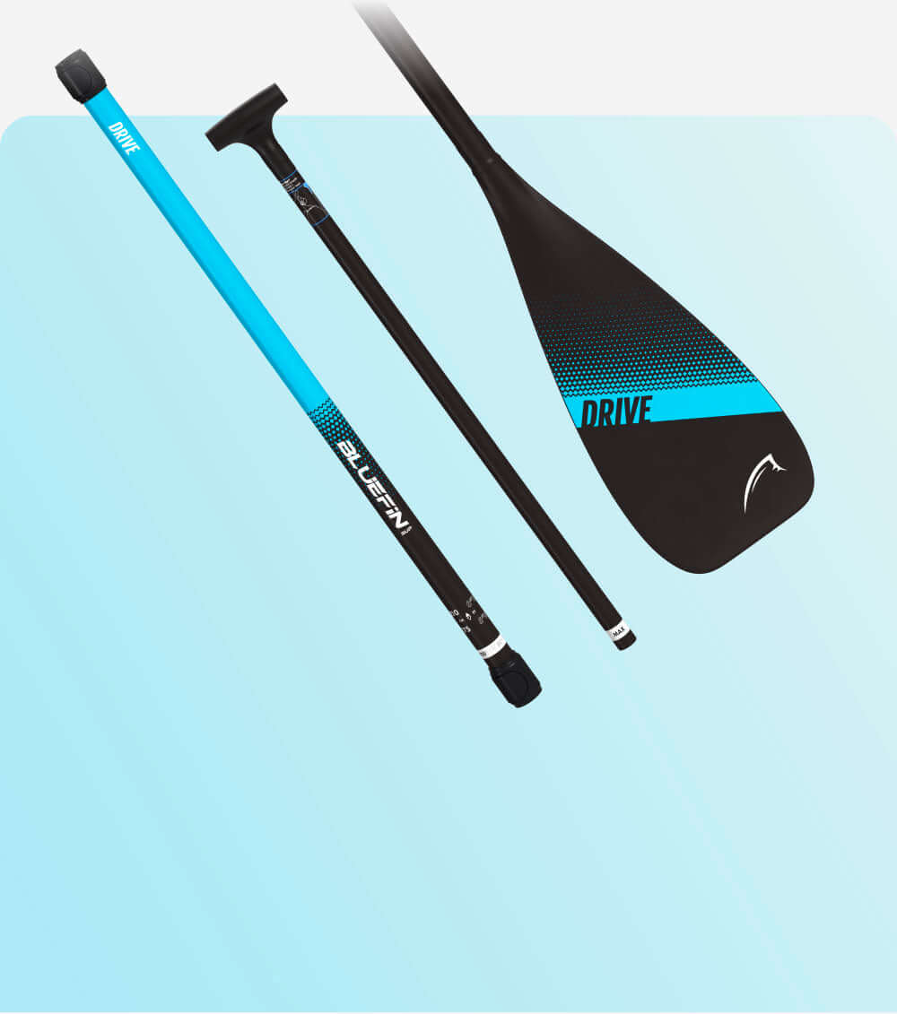 image of a sup paddle on blue background