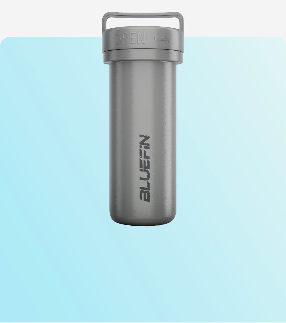 image of a sup repair kit on blue background