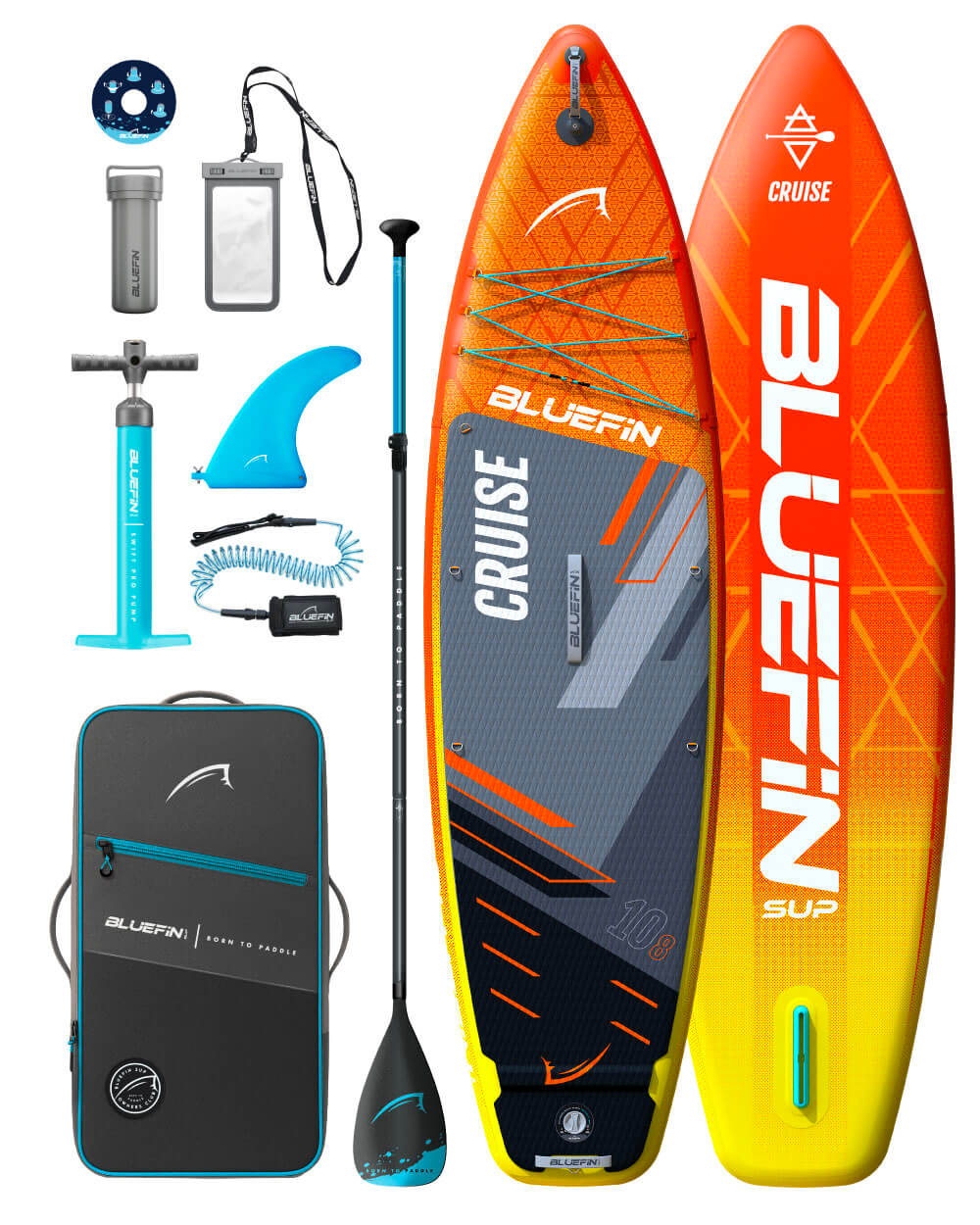 Orange Sunset Cruise 10'8 Bluefin paddle board