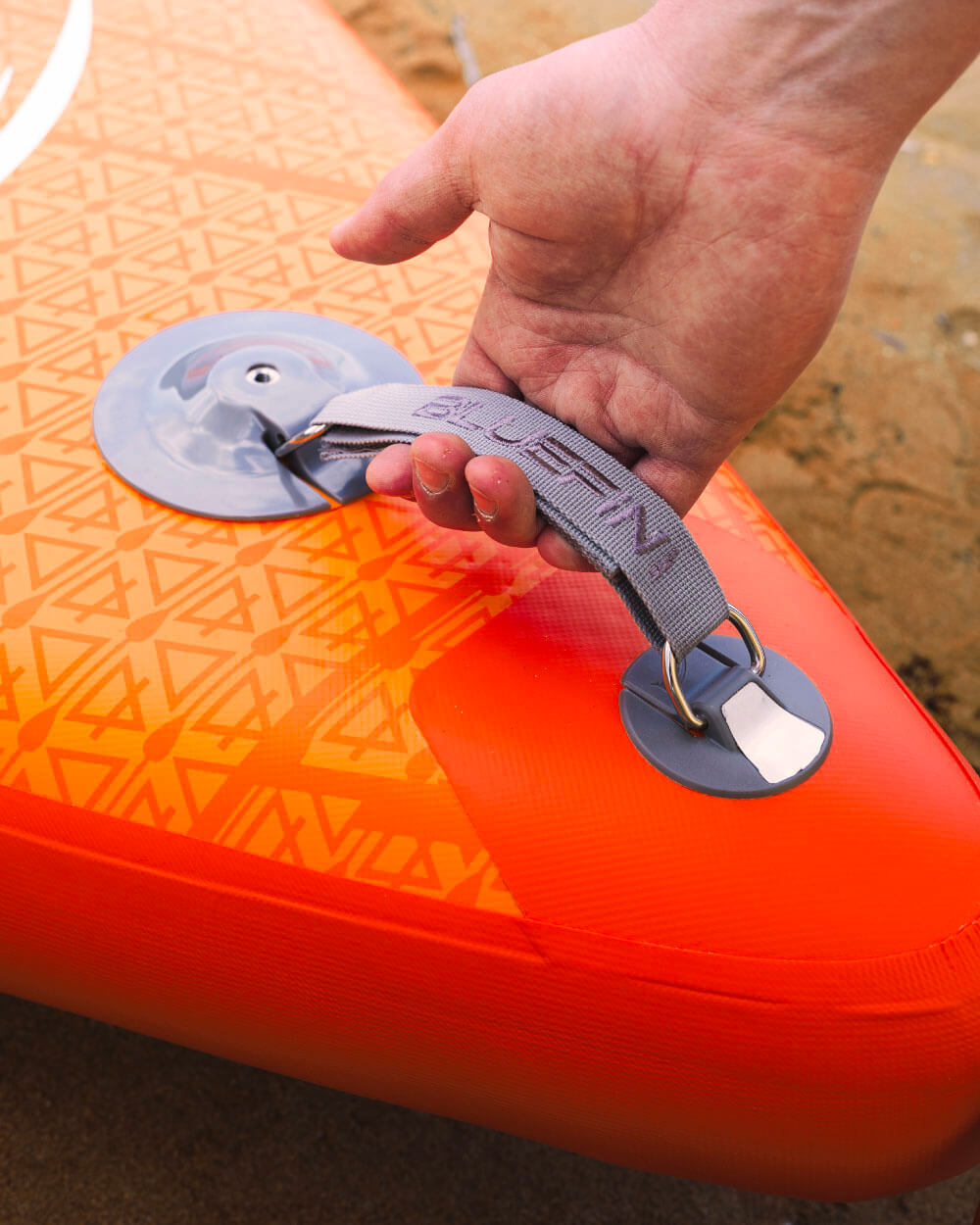 Close up shot of the Bluefin Cruise 108 Orange Sunset cruise Paddle Board SUP