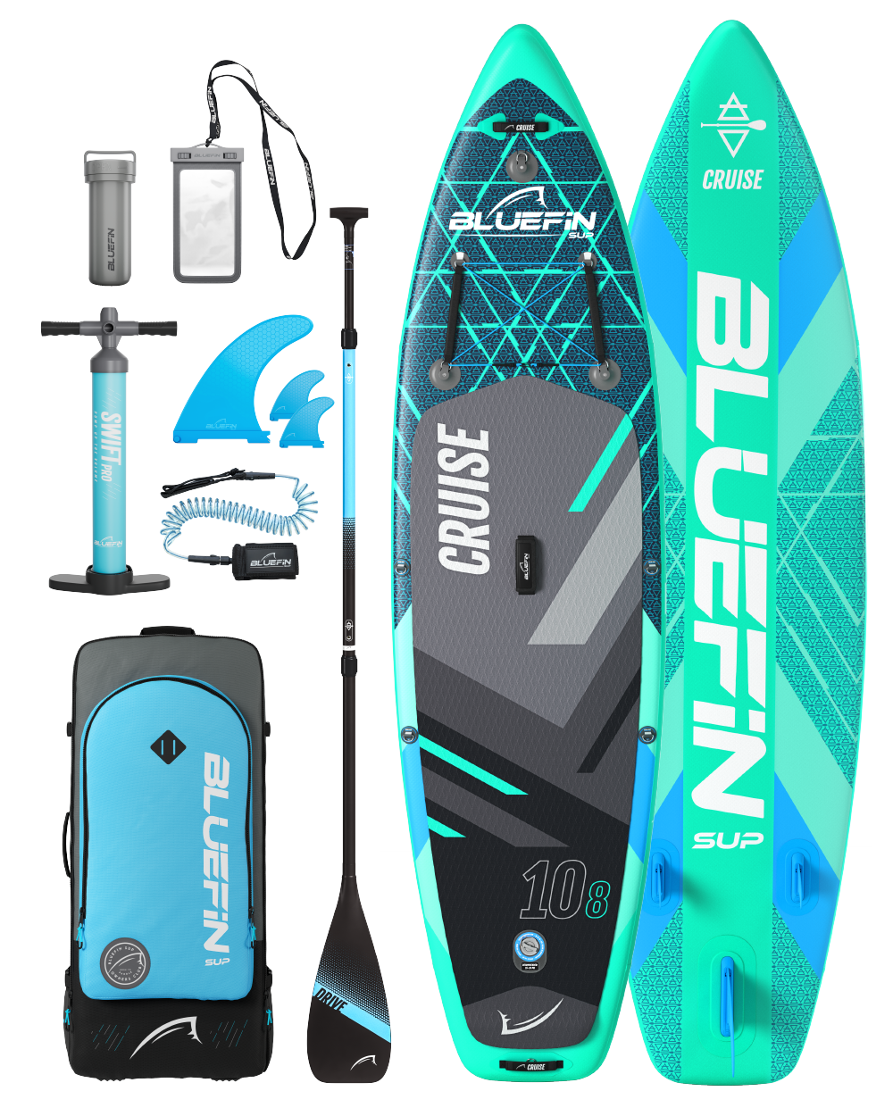 Cruise 10'8 Gecko Blue Inflatable Paddleboard (2024 Edition)