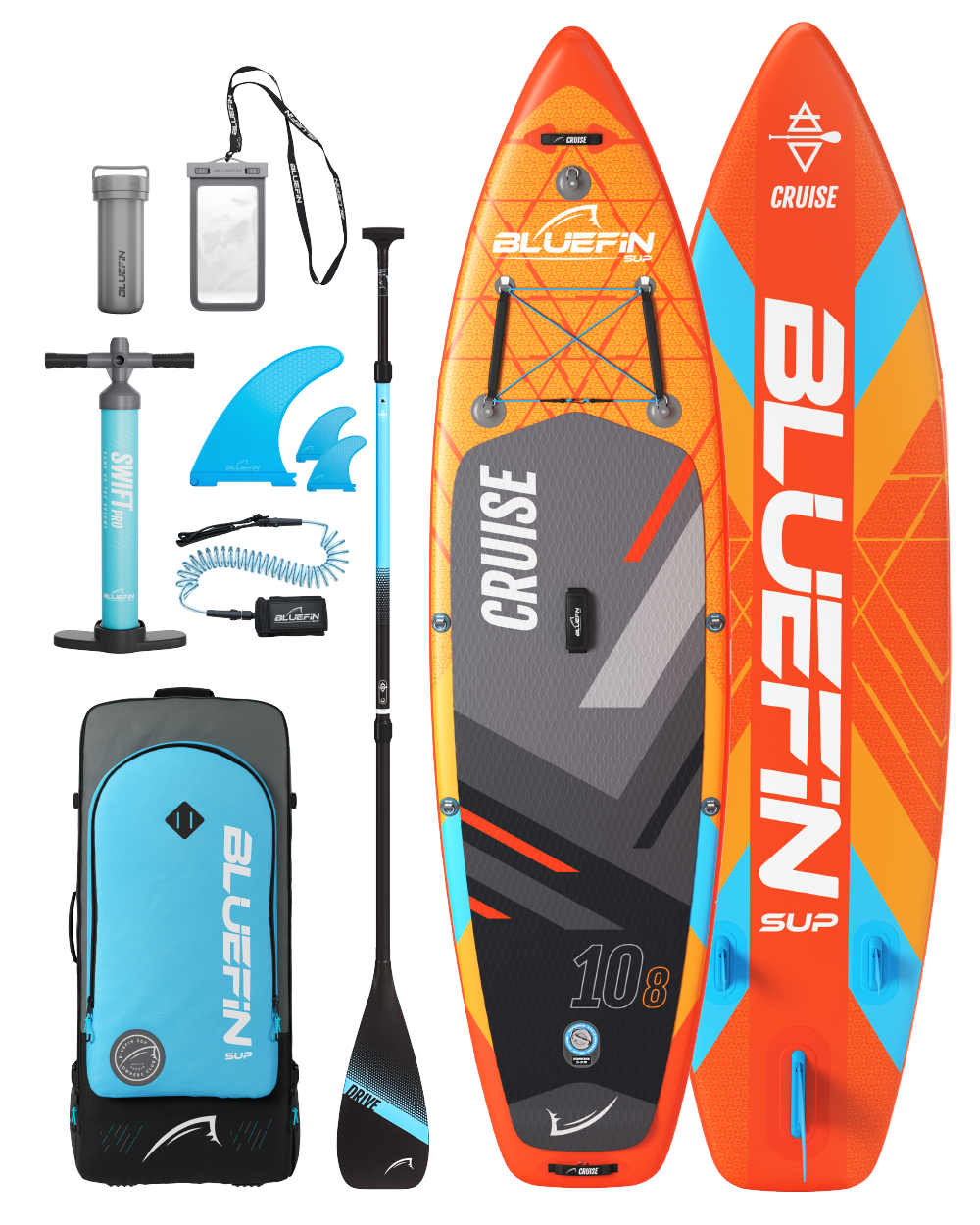 Cruise 10'8 Sunburst Orange Inflatable Paddleboard (2024 Edition)