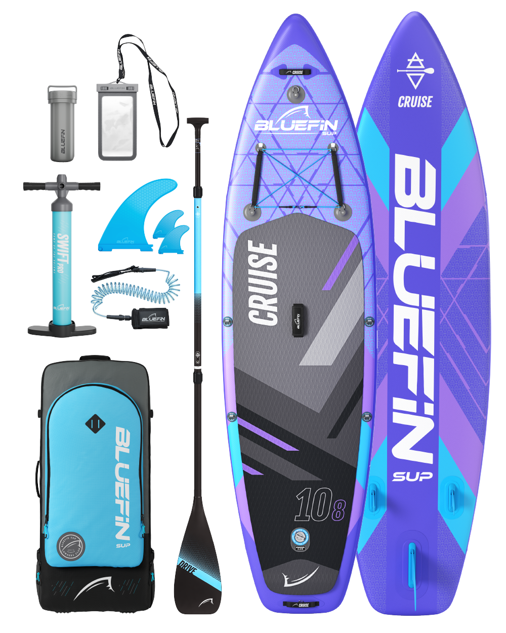 Cruise 10'8 Paddle Purple Inflatable Paddleboard (2024 Edition)