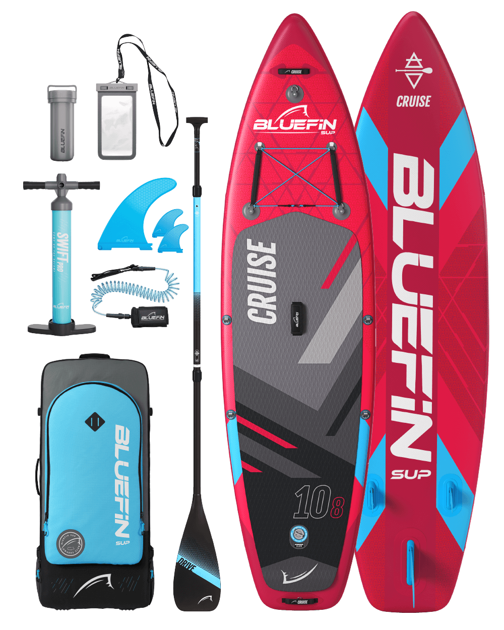 Berry Red Cruise 10'8 Bluefin paddle board