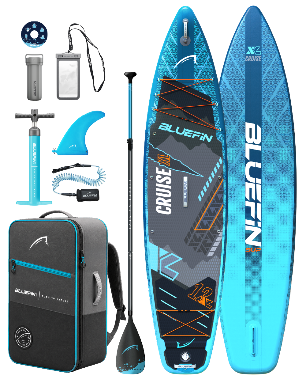 Cruise 12' XL Premium Inflatable SUP Board – Bluefin SUP