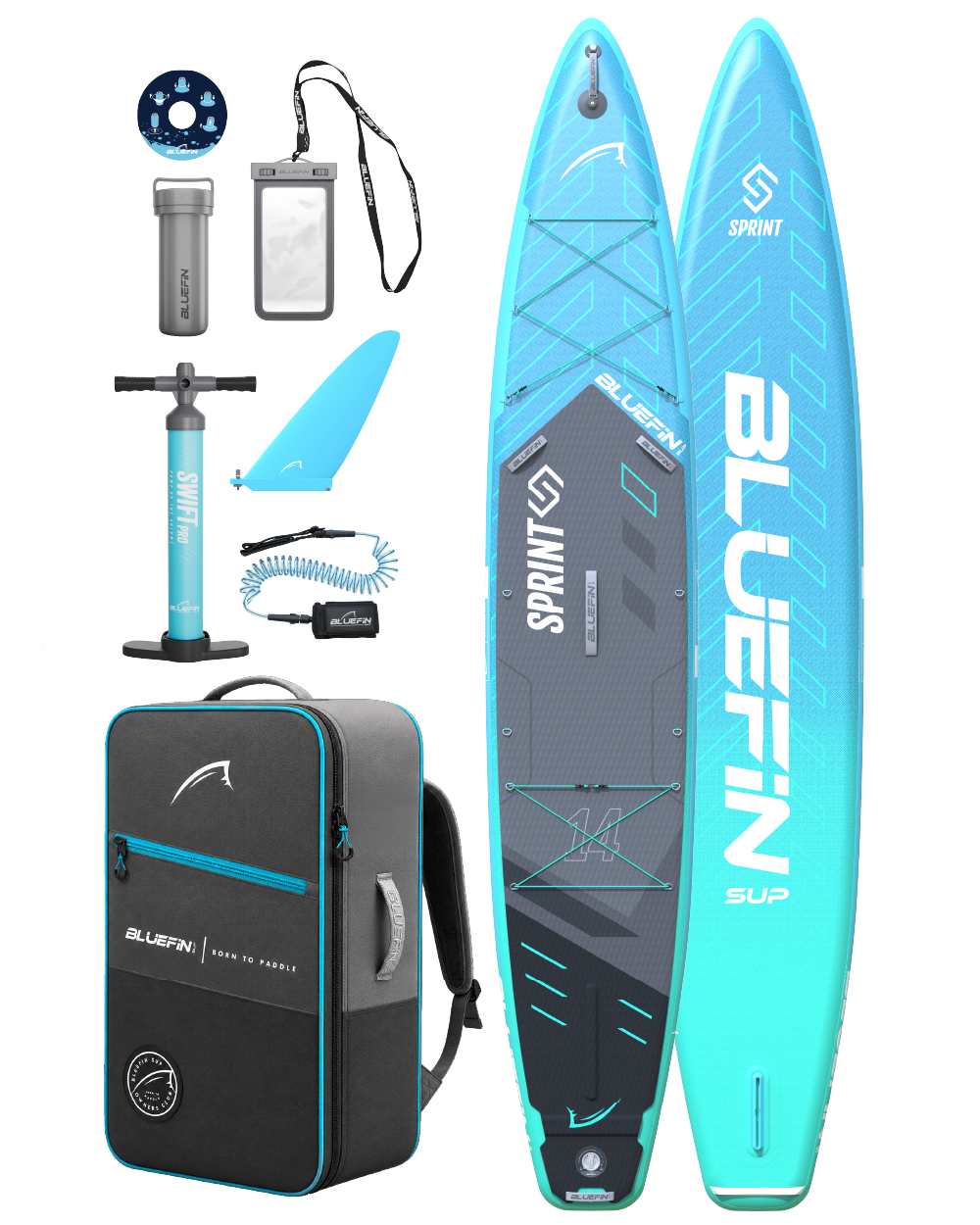 New Sprint 14' Inflatable SUP Paddleboard