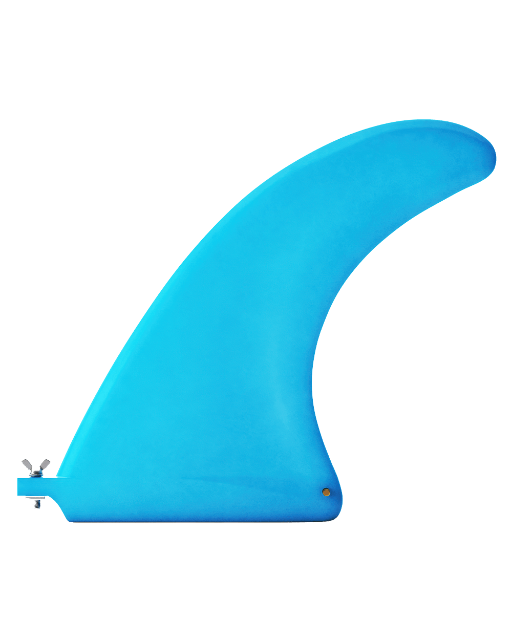 A single large blue US box fin for paddleboarding