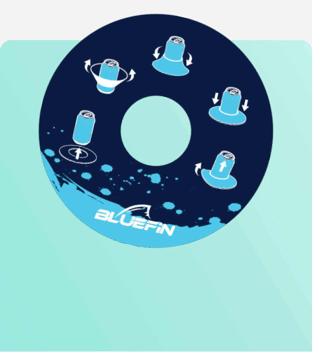 Bluefin bottledock on a light green background