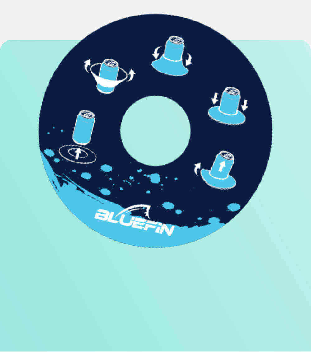 Bluefin bottledock on a light green background