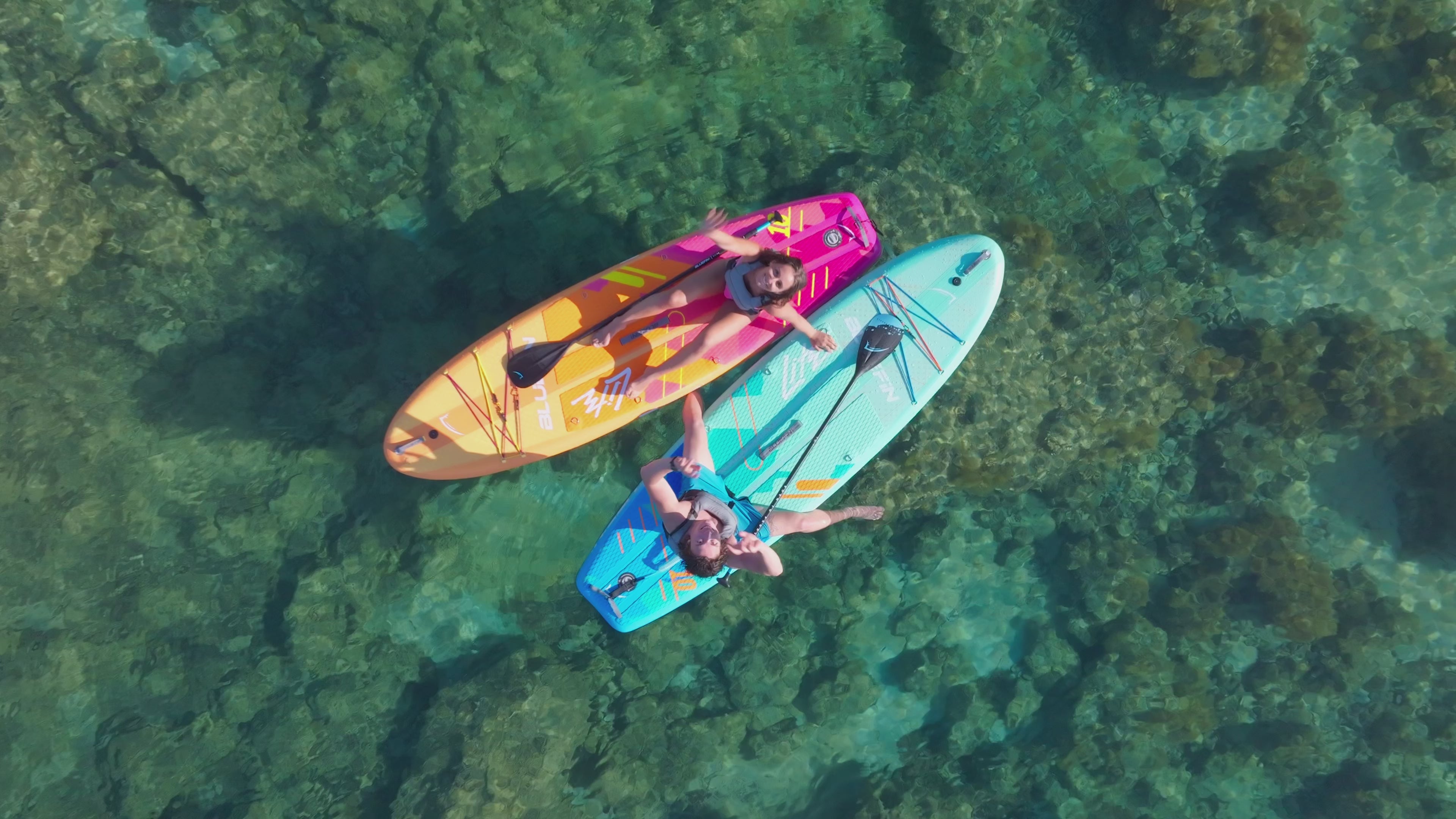 Load video: Video showcasing the Bluefin Lite Inflatable paddle board,  the perfect Travel Sup