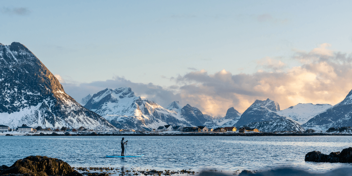 winter paddleboarding