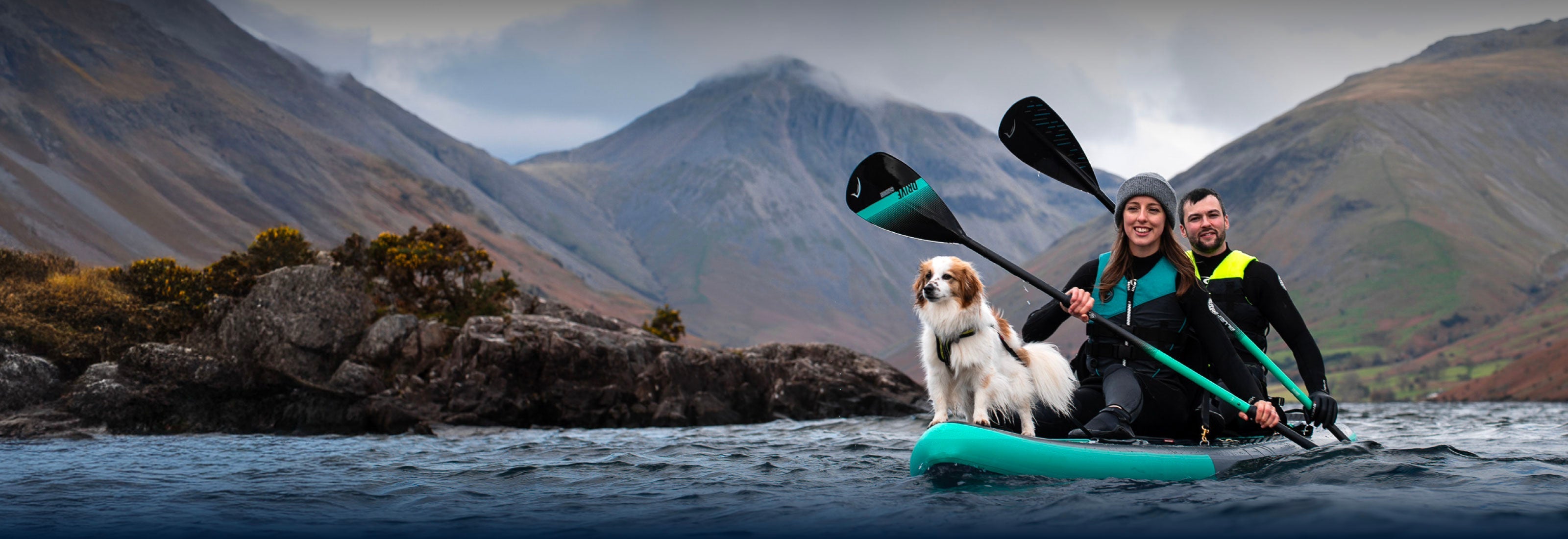 A man paddleboarding