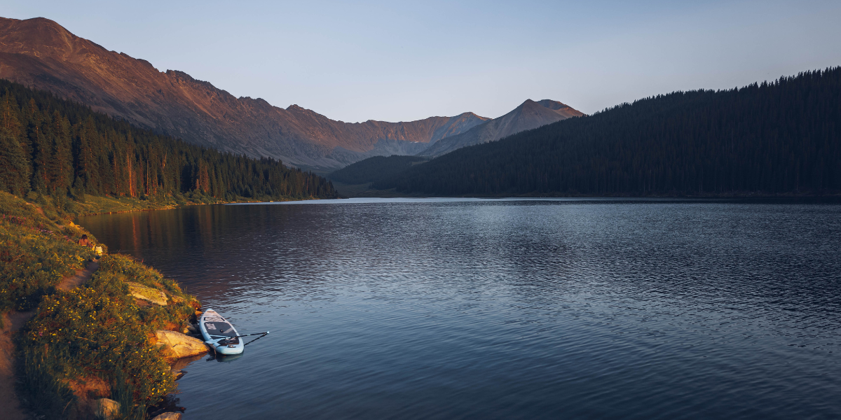 paddle board on a lake