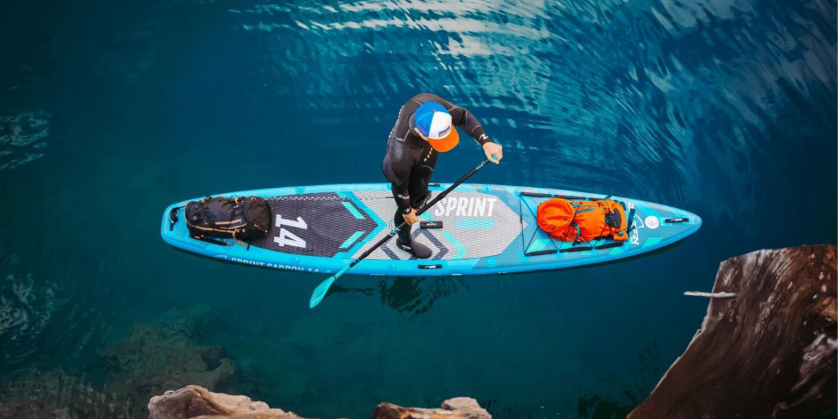man paddling