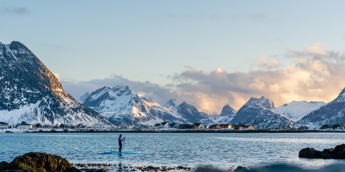 winter paddleboarding