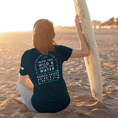 Bluefin SUP Owners Club Navy T-Shirt made of recycled cotton