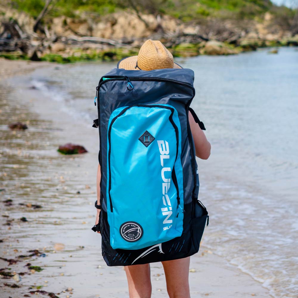 Inflatable SUP Cruise Core backpack  on beach