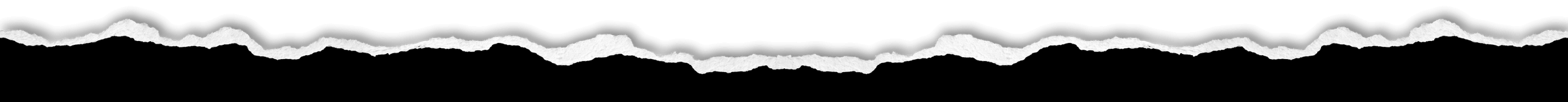 Torn white paper strip on a black background, creating a jagged edge effect.