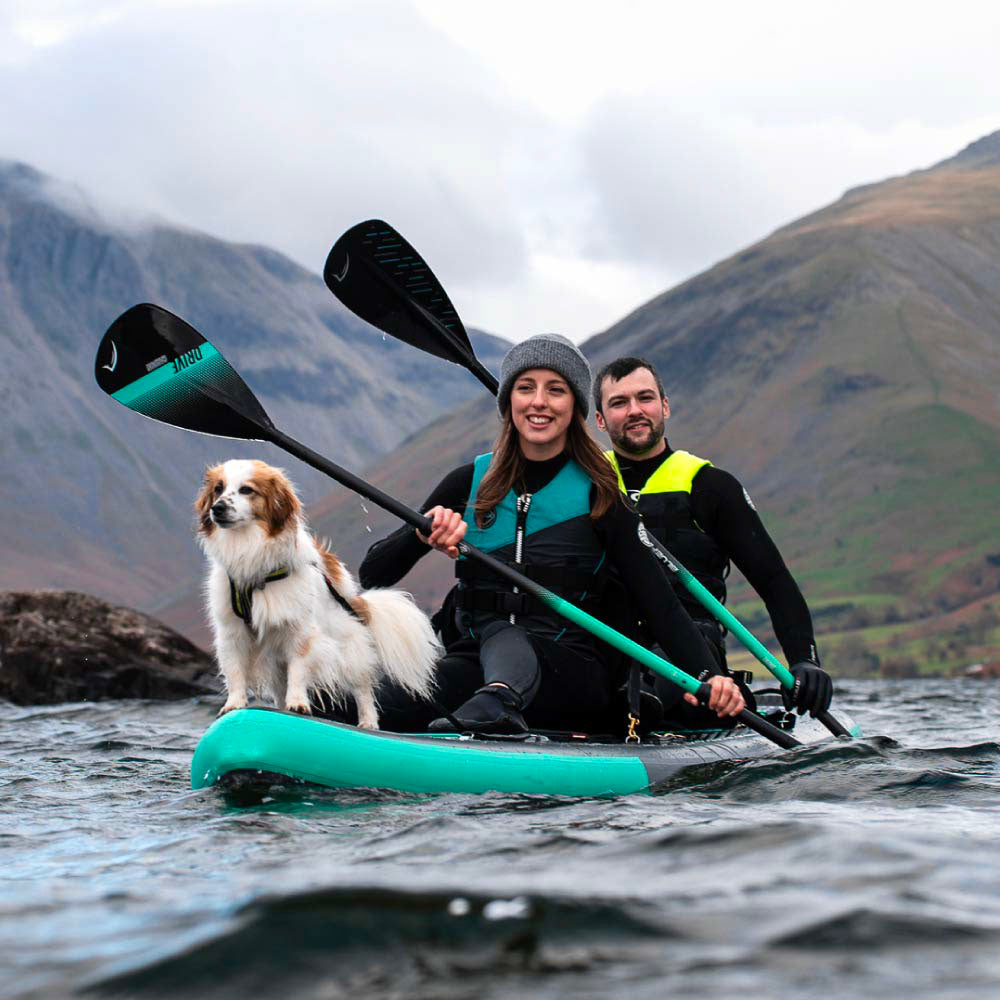 Cruise Carbon Bluefin Tandem paddleboard on water