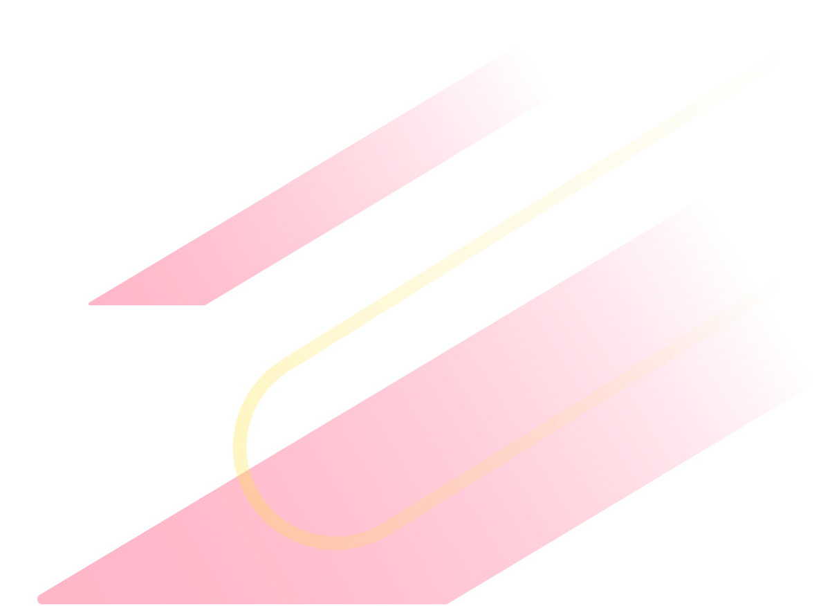 Abstract design with pink and yellow geometric shapes and lines on a black background
