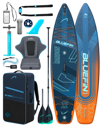 Orange Carbon 12' Premium Inflatable Paddleboard
