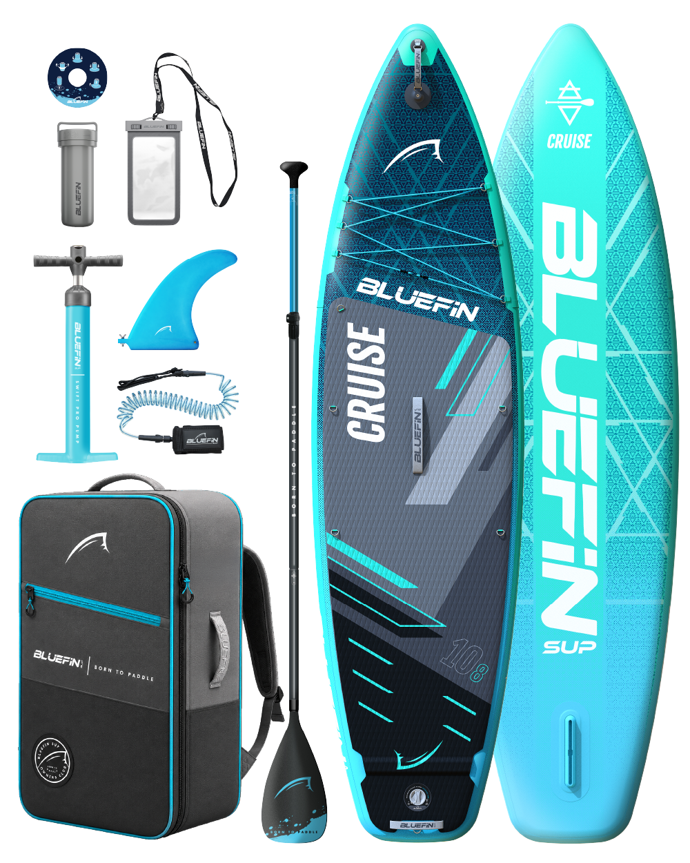 Blue Gecko Cruise 10'8 Premium Inflatable SUP Paddleboard