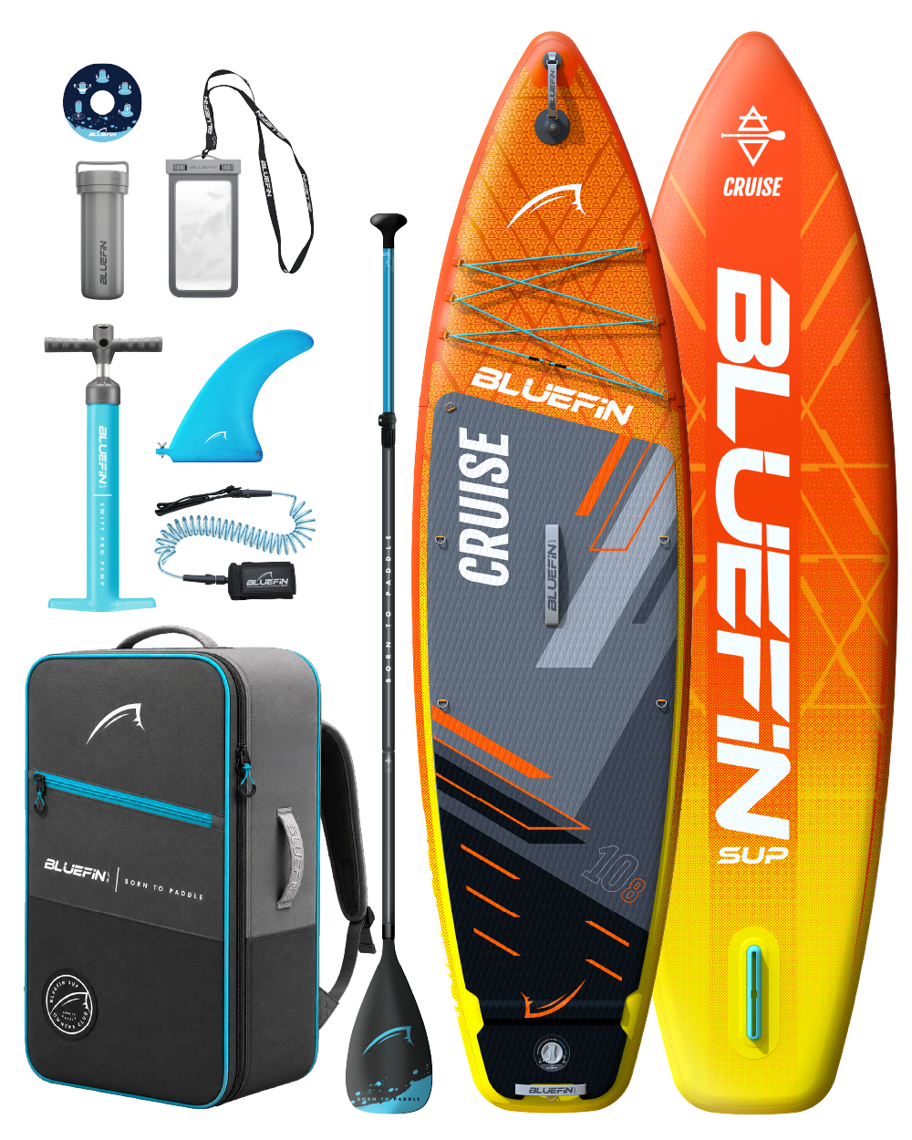 Orange Sunset Cruise 10'8 Premium Inflatable SUP Paddleboard
