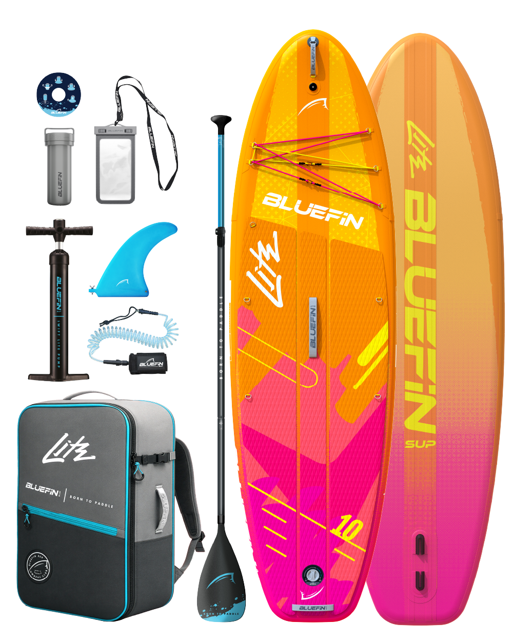 Pink Coral Compact Lite 10' Inflatable SUP Paddleboard