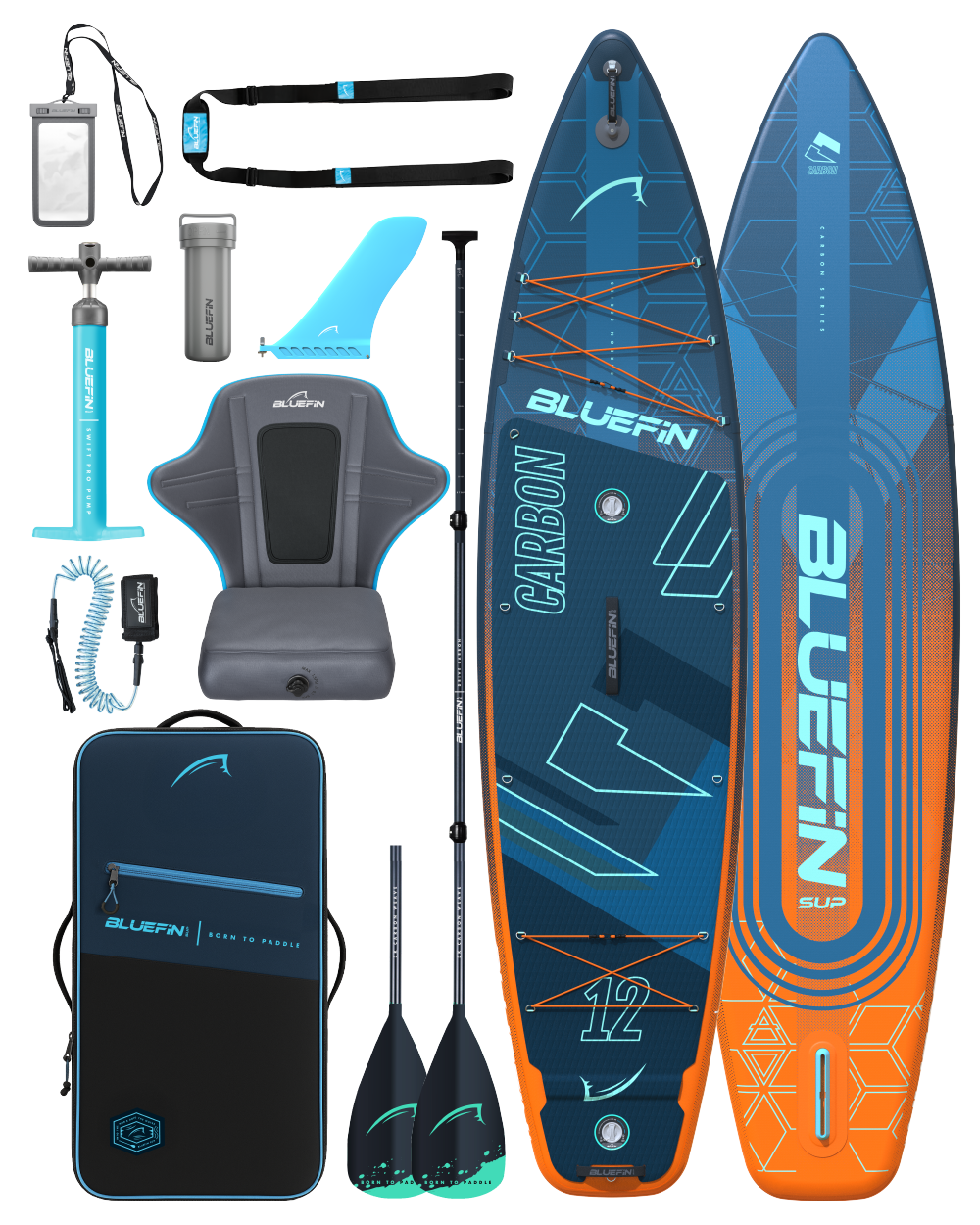New Carbon 12' Premium Inflatable Paddleboard