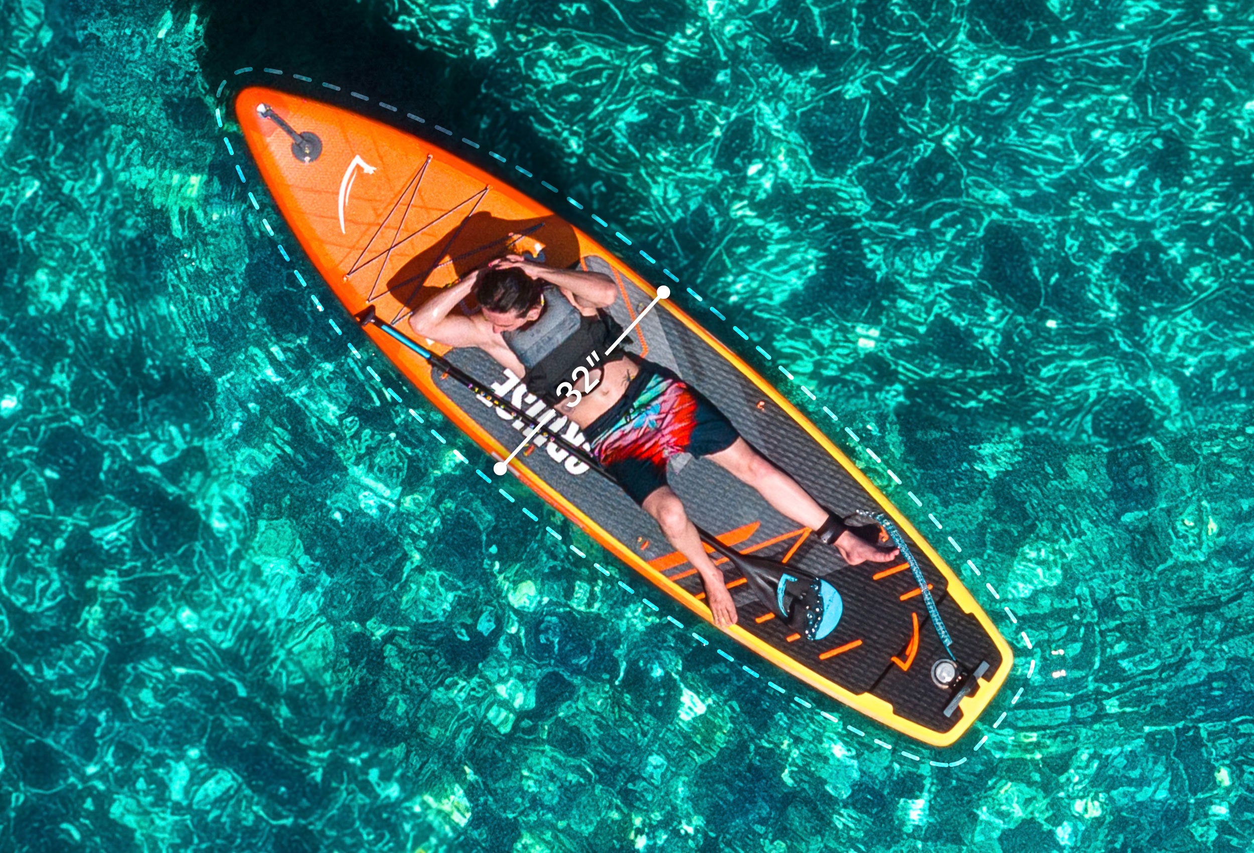 Orange Sunset Cruise 10'8 Inflatable SUP – Bluefin SUP