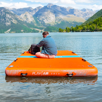 Bluefin Inflatable Paddle Board Play Air Dock 7' on Water