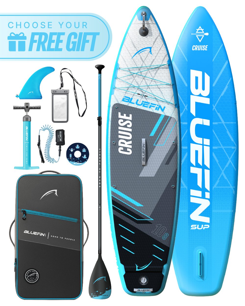 Blue Original Cruise 10'8 Premium Inflatable SUP Paddleboard