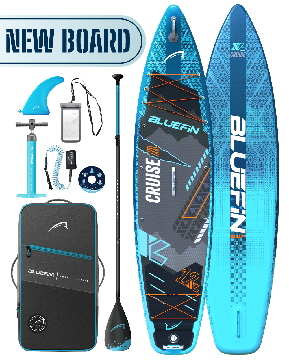 Cruise 12' XL Premium Inflatable SUP Board – Bluefin SUP